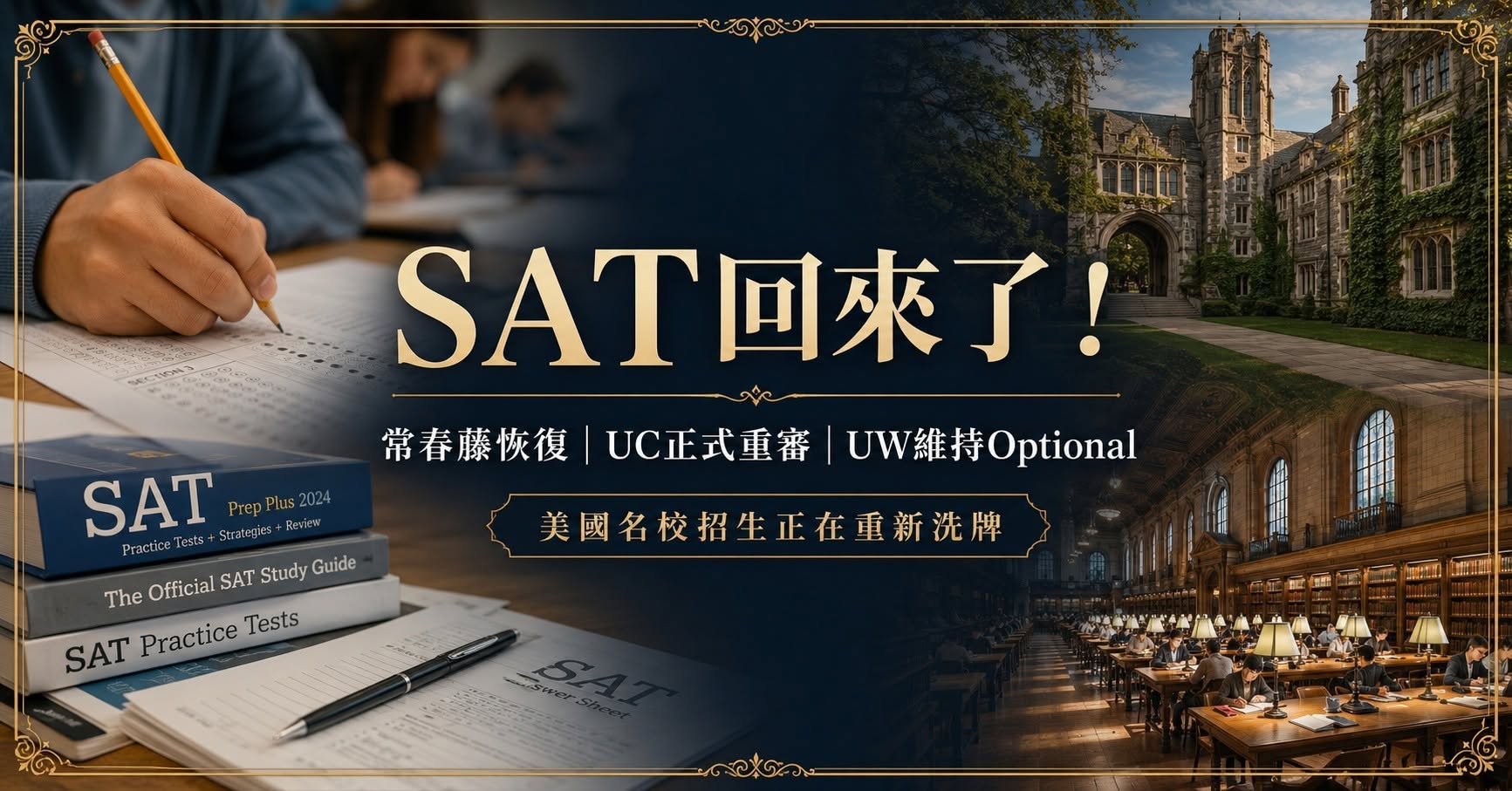 2026美國大學SAT與ACT招生政策、常春藤及UC變化重點